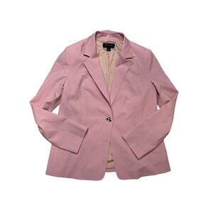 St. John Blush Pink Wool Blend Tailored Blazer SZ 8